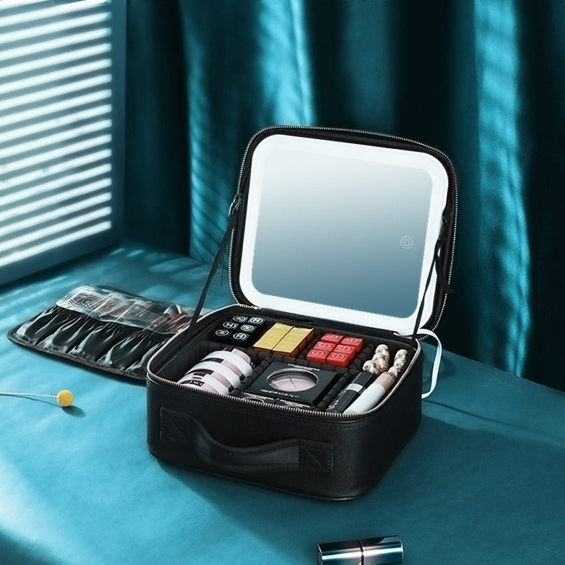 Make-up-Organizer-Tasche mit LED-Spiegel