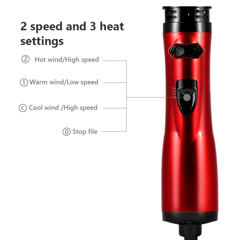 3-in-1-Heißluftstyler und rotierender Haartrockner