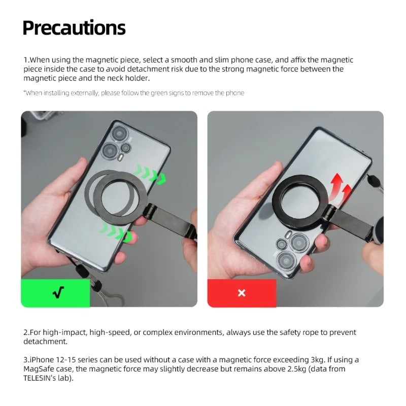 Magnetische Halshalterung für Telefone