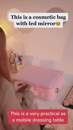 Make-up-Organizer-Tasche mit LED-Spiegel